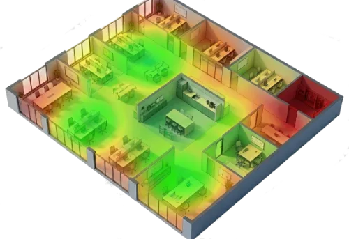 Heatmap av kontor